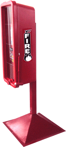 Fire Extinguisher Stand with Pyramid Base