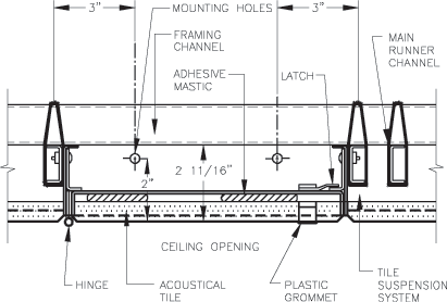 Acoustical Tile Access Door