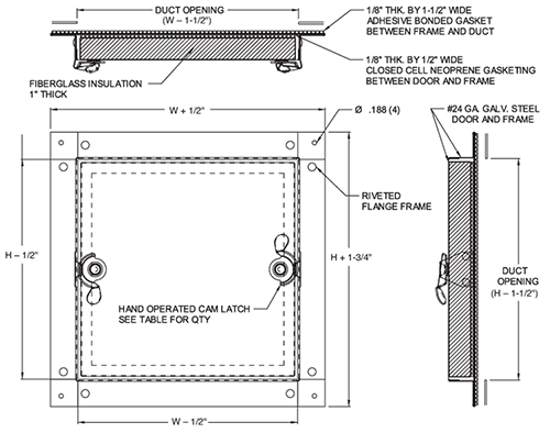 Self Stick Duct Access Door