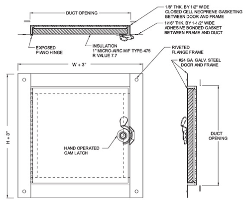 Self Stick Duct Access Door