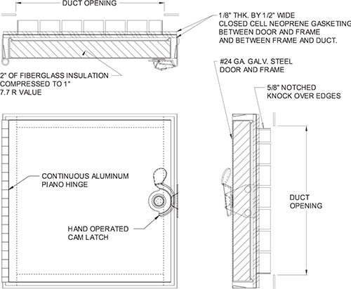 Hinged Duct Access Door