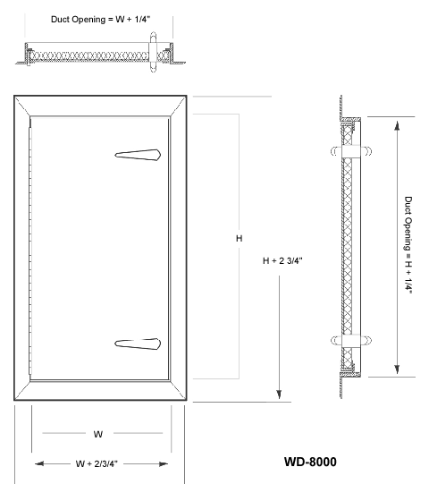 Acudor WD8000 - Walk Through Access Door / Access Panel