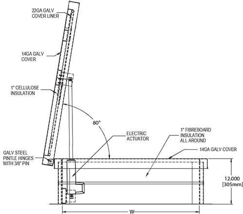 Acudor Galvanized Steel Roof Hatch