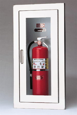 Larsen S Architectural Series Semi Recessed Fire Extinguisher Cabinets