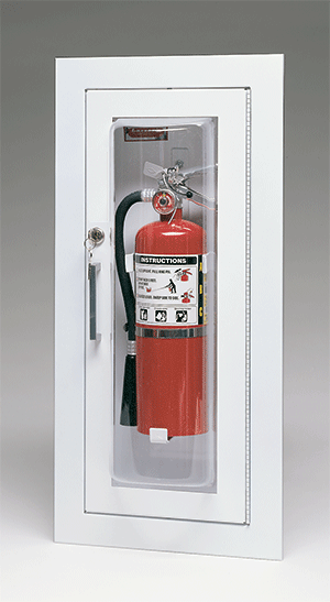 Larsen S Cameo Series Semi Recessed Fire Extinguisher Cabinets